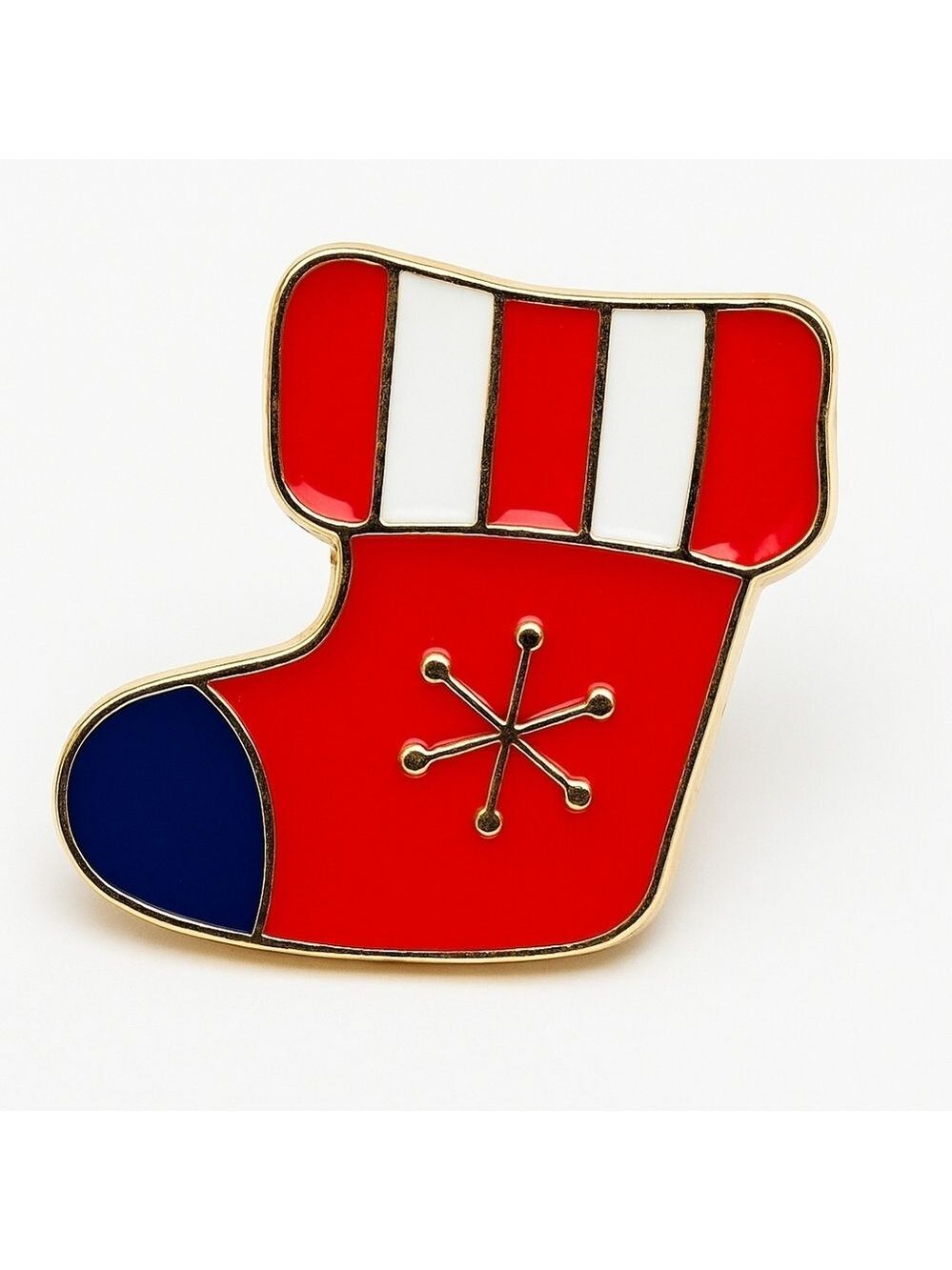 Handmade Enamel Pin Patriotic Brooch Red Blue white 1" Holiday jewelry - Picture 5 of 17